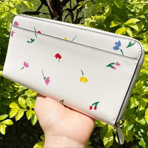 Kate Spade Dana Large Continental Wallet Cream Multi Shoreside Toss Floral - Picture 3 of 4